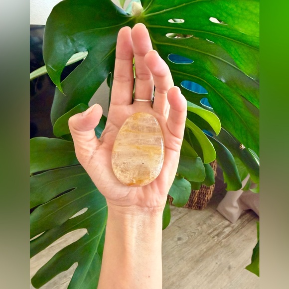 Golden Healer Palmstone - Picture 2 of 4